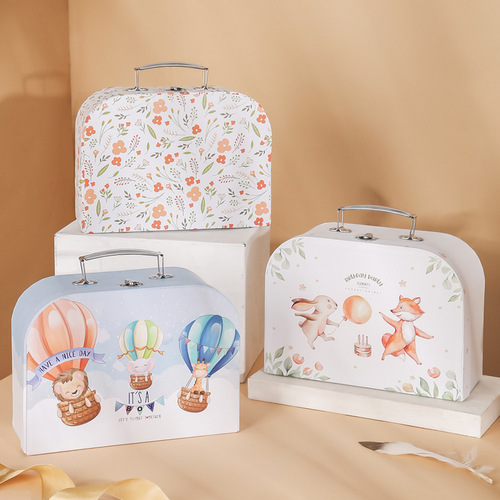 Children's DIY Hand-painted Tote Box Gift Box Kindergarten Educational Toy Stationery Big Gift Box Empty Box