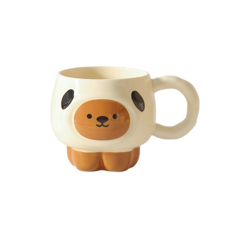 Cute ins de dibujos animados tazas de cerámica creativas tazas de café caseras tazas de cerámica de alto valor para niñas
