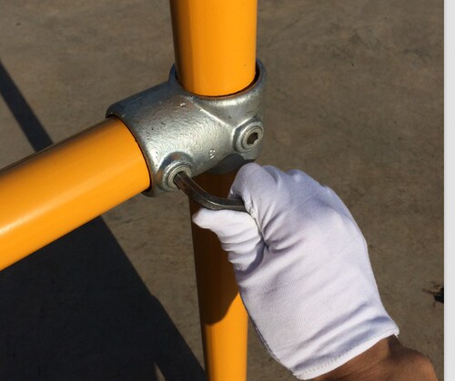 42mm steel pipe connector assembly type fence component frame connection piece stair railing pipe fitting galvanized pipe fixing piece