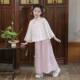 Hanfu Girls Spring and Autumn New Chinese Tang Suit Children's Antique Super Fairy Long Sleeve National Style suit Mid-Autumn Chinese Studies Children's Clothing