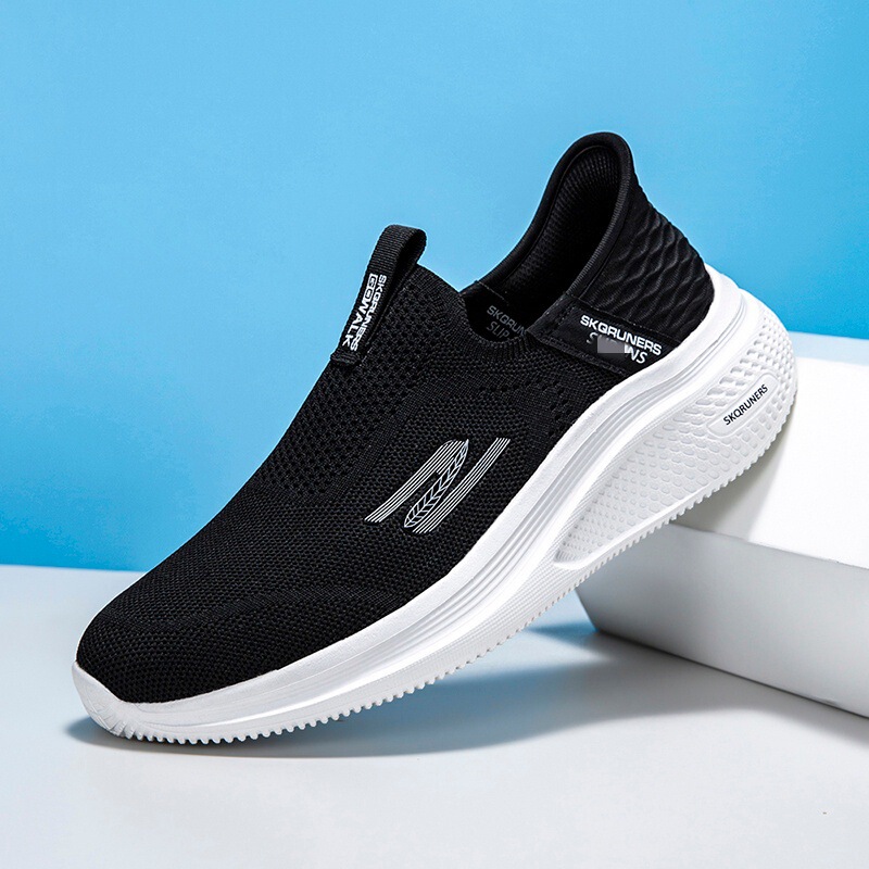 No-Bending Slip-On Men's Shoes with Three-Dimensional Heel, Breathable Mesh, Ultra-Lightweight, Thick-Soled, Non-Slip, Unisex Cushioning Shoes No-Bending Slip-On Men's Shoes with Three-Dimensional Heel, Breathable Mesh, Ultra-Lightweight, Thick-Soled, Non-Slip, Unisex Cushioning Shoes