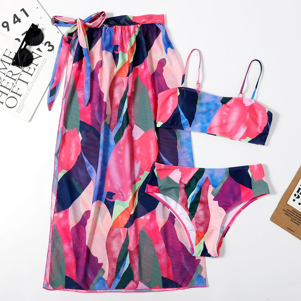 210g Weight Spandex, Polyester Fabric Type Swimming Occasion Printing Pattern Women'S Gender Pink, Purple, Red, Green, Blue, Yellow Color Women's Printing Cover Ups 11