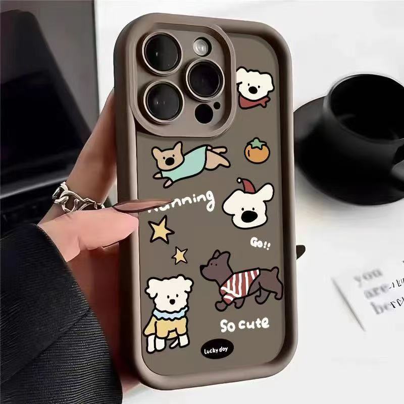 Funda linda para teléfono iphone16pro Apple 15 anti-caída 14 dibujos animados 13promax nuevo 12xr11