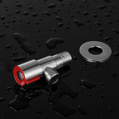 304 stainless steel corner valve with red and blue markings, cold and hot water in-wall thickener hot water heater water valve toilet switch water stop valve