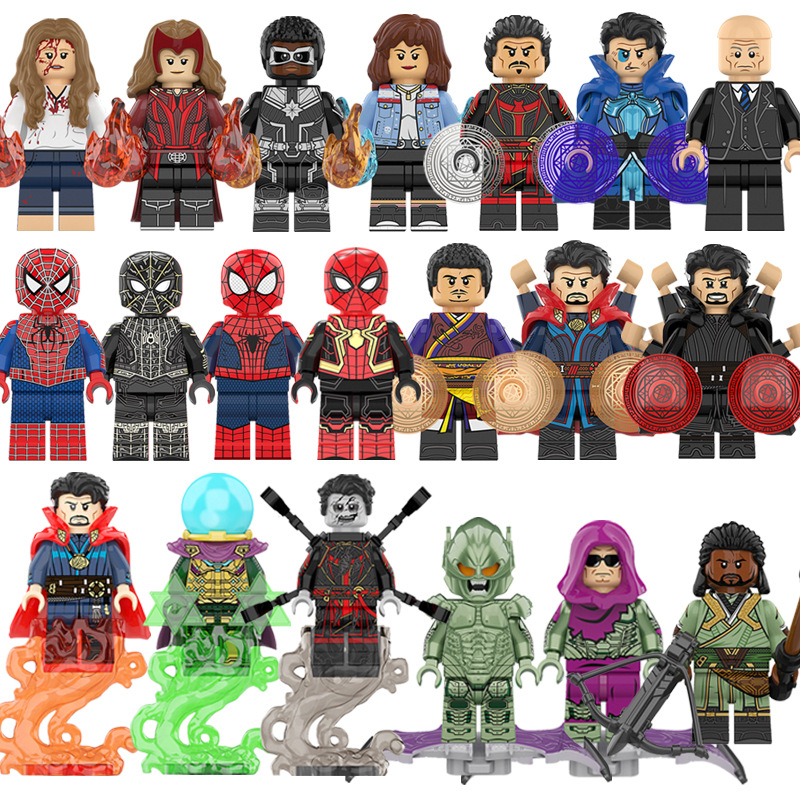 Cross-Border Wholesale Kt1055 Kt1057 Hero Series Building Block Figures Small Particle Assembly Toys