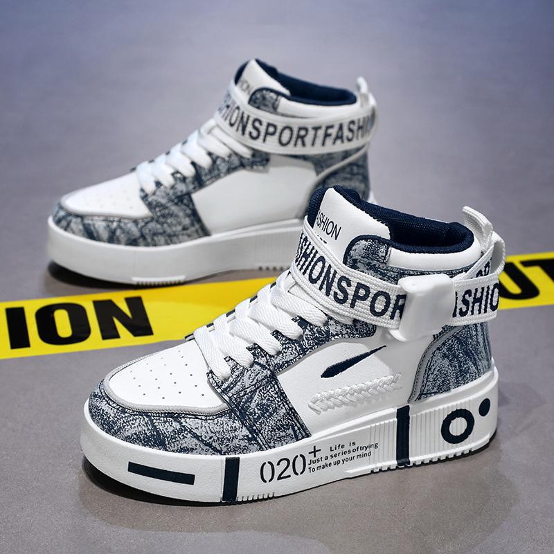 New Men's Shoes, Autum High-Top Sneakers, Youth Shoes, Men's Trendy Shoes, Sports Casual Shoes, Winter High-Top Canvas Shoes