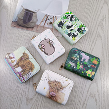 新款韩版小众清新设计简约短款女士钱包多卡位硬币袋手拿卡包现货
