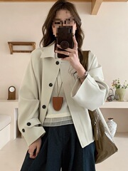 2025秋季新款韩版宽松休闲百搭短款风衣外套女小个子英伦风上衣潮
