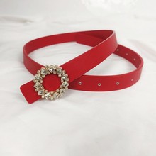 新款女皮带搭配连衣裙简约装饰腰带衬衫外套腰带红色裙子