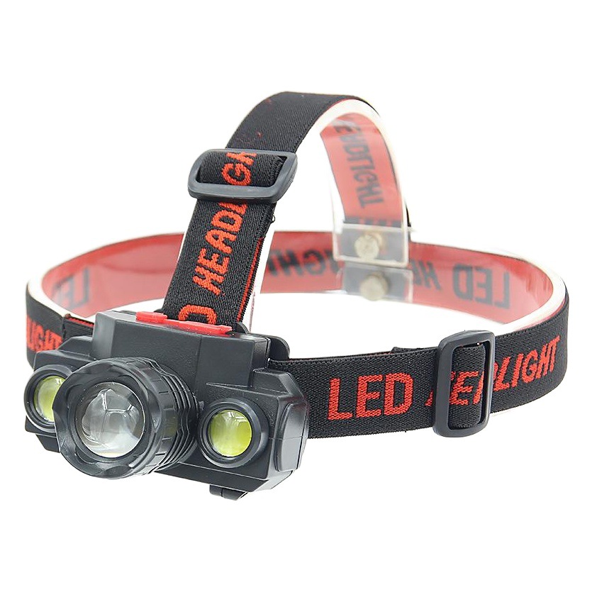 Plástico retráctil LED luz fuerte COB faro 18650 recargable cabeza-montado linterna interfaz USB al aire libre luz que acampa