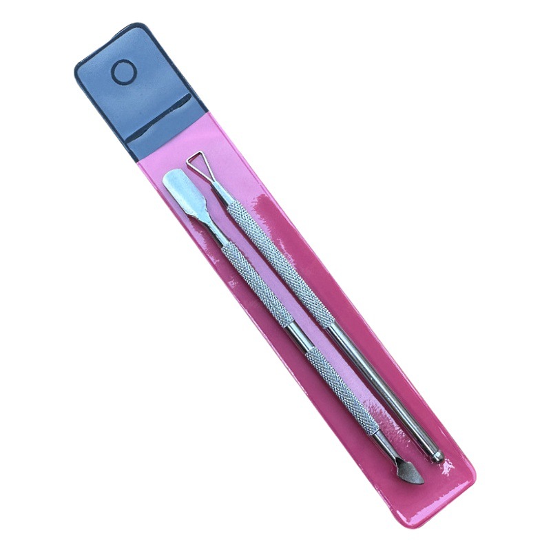 Wholesale Nail Art Steel Pusher Double-Ended Cuticle Remover Nail Trimming Tool Set Nail Art Dried Flowers