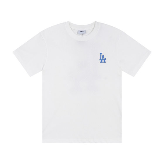 Trendy Brand MLB Short-sleeved 2024 Spring and Summer New Old Flower Series NY Embroidered Casual All-match Men and Women Couple T-shirt
