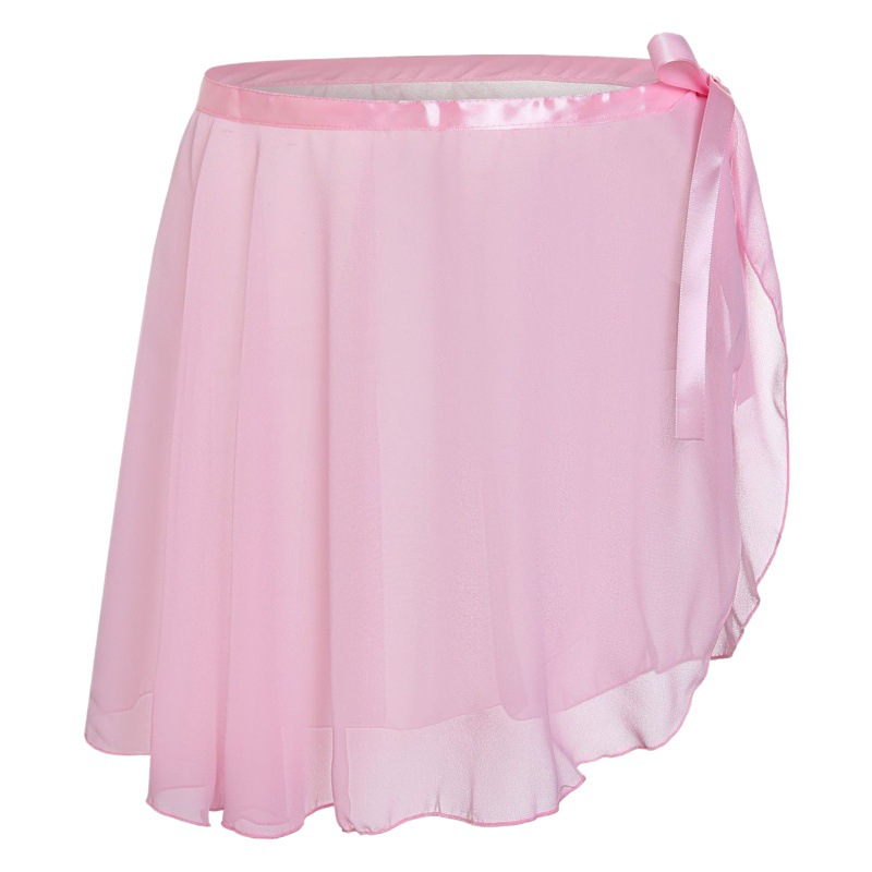 Delantal de gasa de una sola pieza para niñas falda con cordones de baile para niños ropa de práctica de ballet falda de gasa de baile