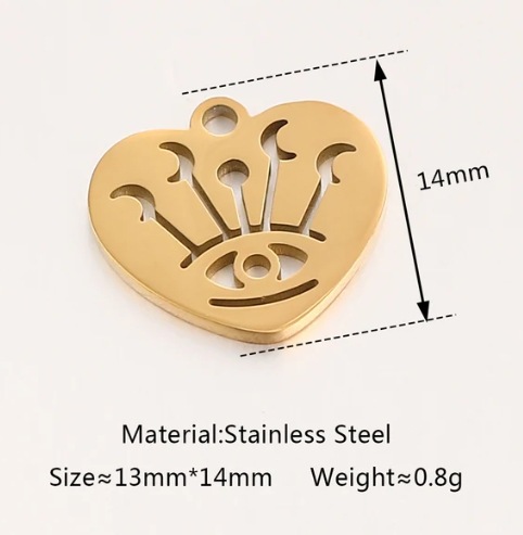 All Seasons Season 5 PCS/Package 14*23mm 22mm 304 Stainless Steel Star Moon Pendant