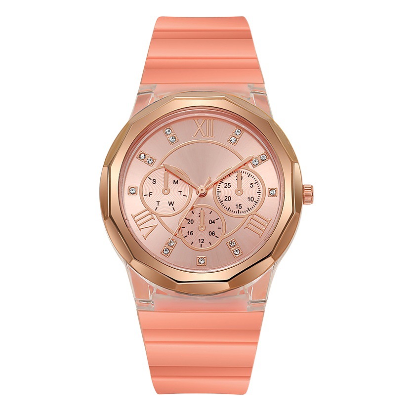 Macaron ins estilo estudiante en línea Hongsen reloj de mujer coreano simple chica de silicona moda reloj de mujer al por mayor