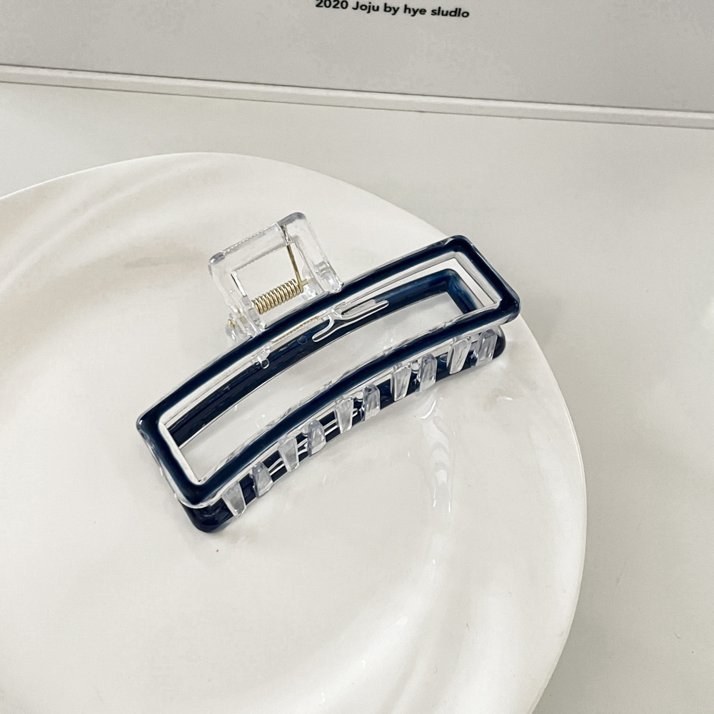 Clip de pelo marrón grande Nueva horquilla cuadrada accesorios para el cabello clip de horquilla simple Cabeza trasera clip de pelo clip de tiburón tocado