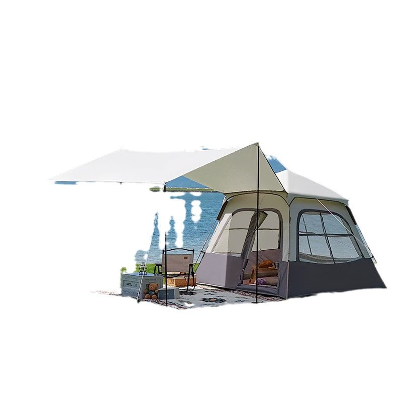 Big travel folding handheld tent for camping, automatic equipment, increased thickness, fully automatic