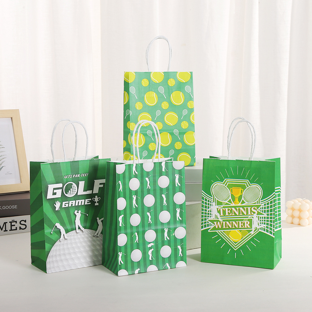 高尔夫礼品包装运动球类派对手提袋牛皮纸袋礼品礼物袋