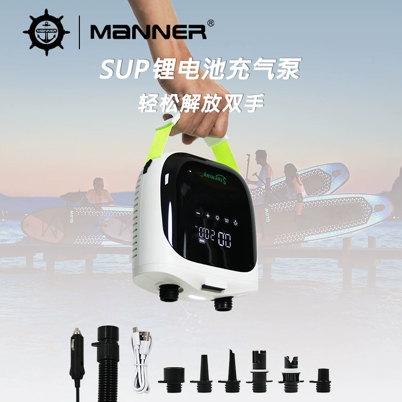 SUP весло доска встроенный литиевая батарея электрический надувной насос 12V автомобильный надувной насос палатка штурмовая лодка рыболовный плавучий стол