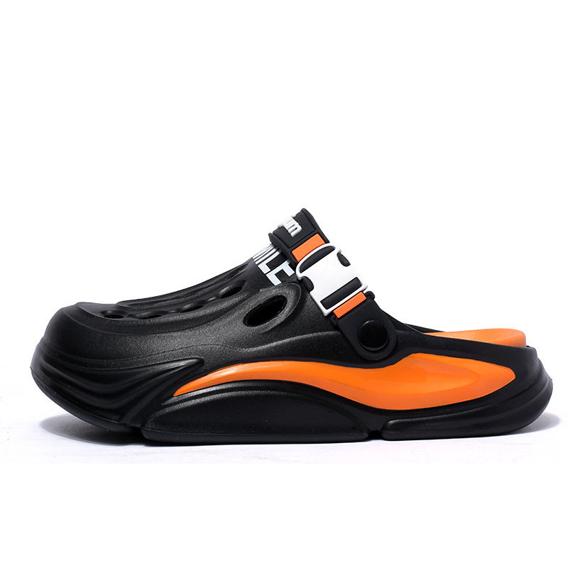 Zapatos con agujeros para hombre nuevo verano en casa 2025 pareja deportes de suela gruesa ropa exterior Baotou antideslizante pisando sandalias de mierda