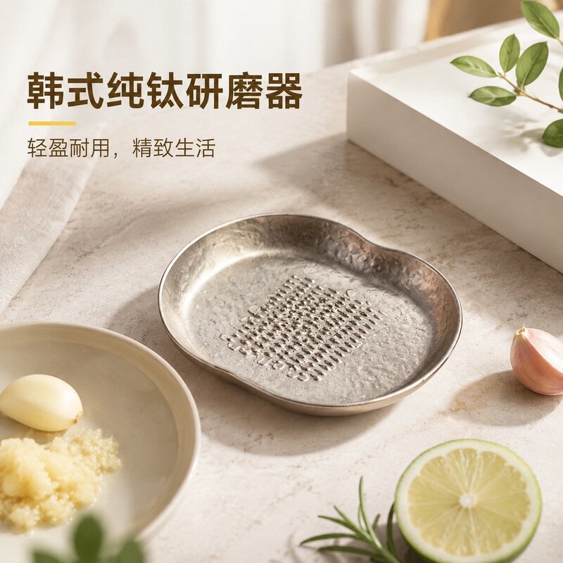 TA1 Pure Titanium Ginger Grinder Garlic Masher Manual Garlic Grater Household Ginger Grinder Fruit Puree Ginger Paste Tool TA1 Pure Titanium Ginger Grinder Garlic Masher Manual Garlic Grater Household Ginger Grinder Fruit Puree Ginger Paste Tool