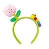 Plush headband, cartoon hairgrip for face washing, hairpins, hair accessory, with little bears, internet celebrity