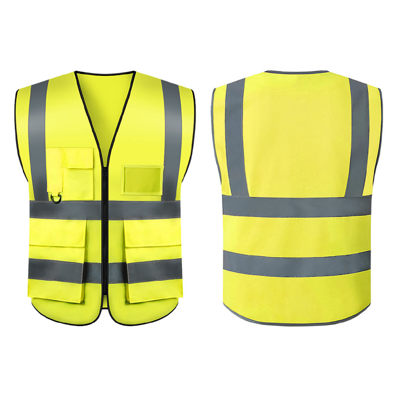 Chaleco de Seguridad Reflectante Multibolsillos para Construcción y Tráfico