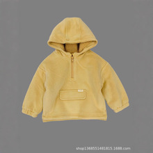 跨境童装M&S外贸小童冬装外套加绒加厚秋冬季儿童小宝宝外套连帽