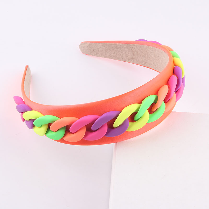 Fashion Wide-brimmed Color Chain Decoration Headband display picture 4