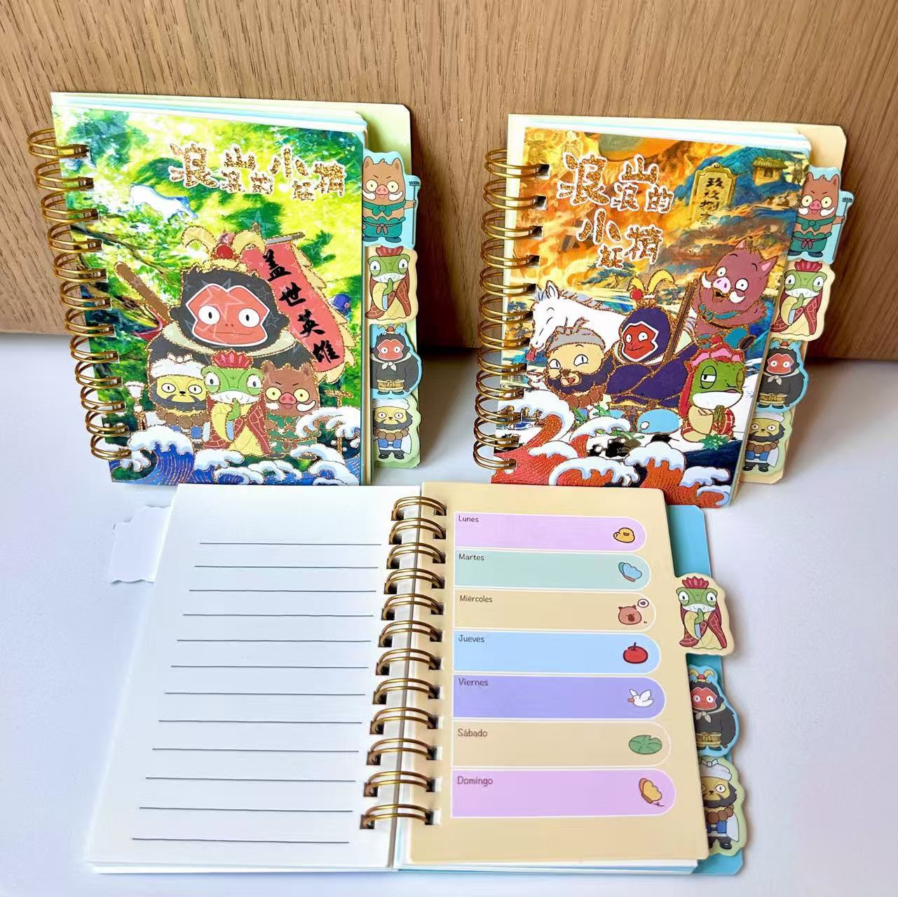 Nuevo Langlang Mountain Lechief 100K bobina lindo cuaderno de dibujos animados de alto valor de cara estampado cuaderno de notas