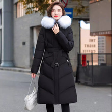 正品羽绒棉服女2025冬季新款时尚韩版百搭中长款过膝加厚保暖棉衣