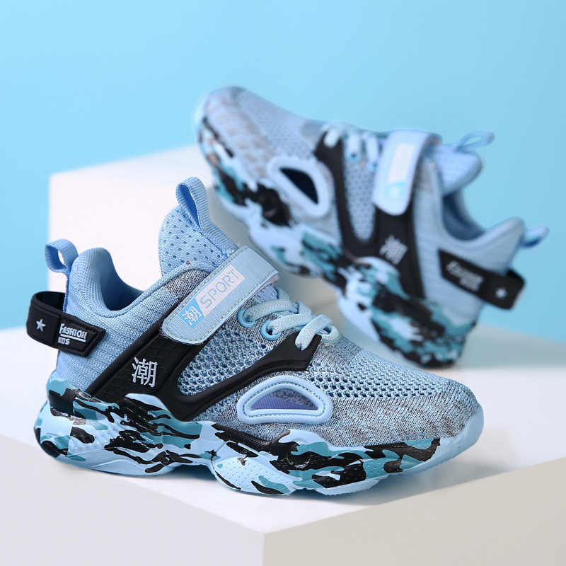 Zapatos deportivos para niños 2024 verano nuevo estilo coreano zapatos casuales para niños una sola red transpirable zapatos de correr para estudiantes mayores