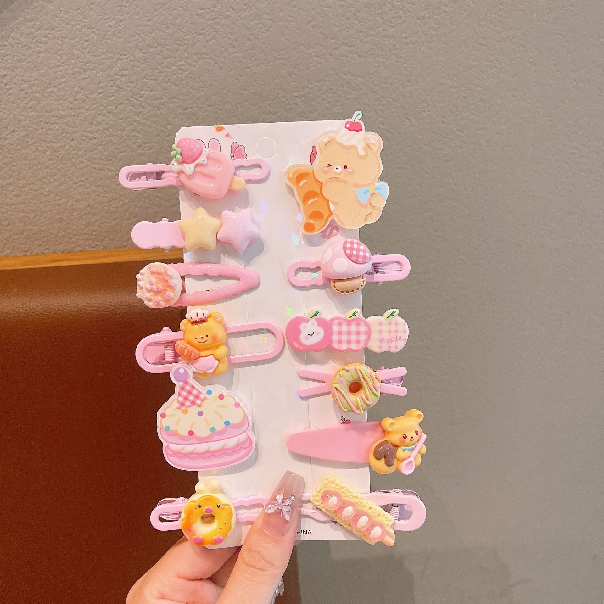 Dopamina lindos clips para el cabello bordes clips laterales clips para el cabello niños tocadillos clips para el cabello de boca de pato mujeres