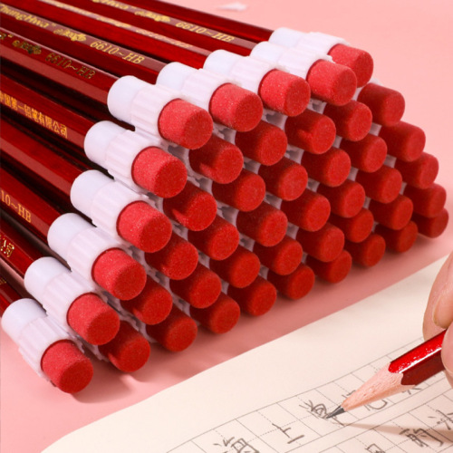 Chinese brand Zhonghua 6610 large wood-cased HB pencil, 20 pieces per box, for primary school students' writing, made in Shanghai.