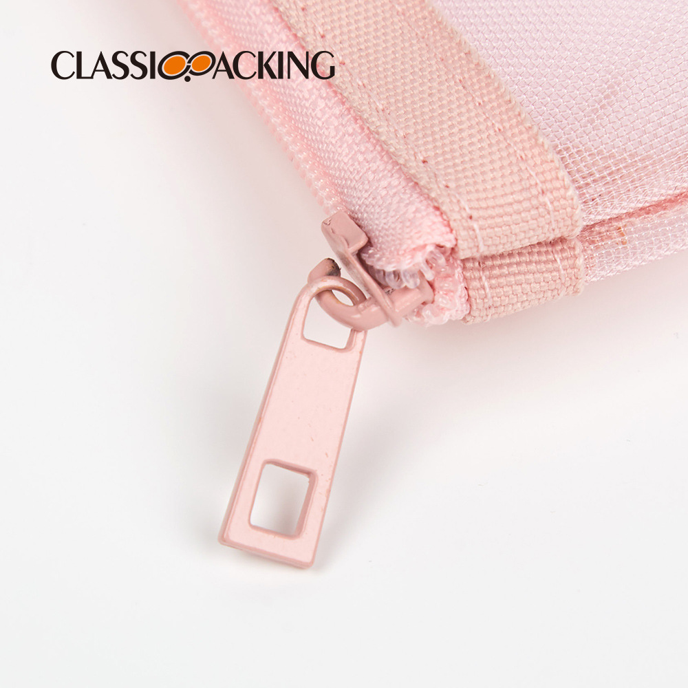 Bolsa de cremallera de suministro directo de fábrica bolsa de almacenamiento de cosméticos de gran capacidad bolsa de malla de productos de cuidado de la piel multifuncional se puede imprimir logotipo