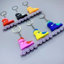 创意仿真轮滑鞋钥匙扣包包挂件潮流造型鞋子钥匙链地推小礼品批发