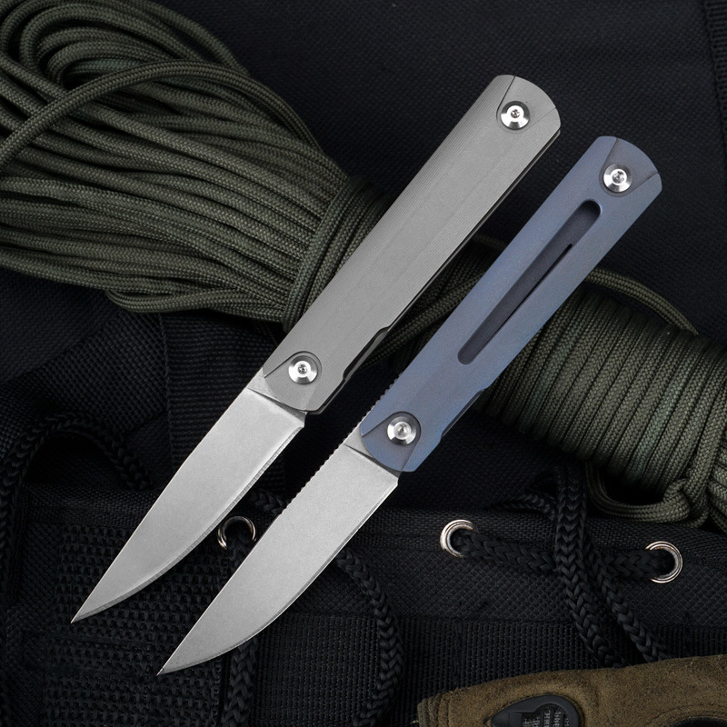 现货户外迷你绅士TC4钛合金柄小刀S35VN刃随身口袋折叠刀便捷刀具