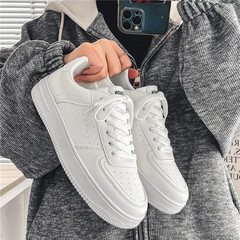 White shoes men's summer breathable youth casual versatile men's shoes 2024 new student pure white sports sneakers