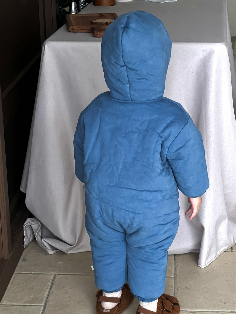 Ropa infantil de otoño y invierno 2024 bebés de otoño y invierno ropa de algodón de escalada de ropa infantil coreana para bebés gruesa ropa unida
