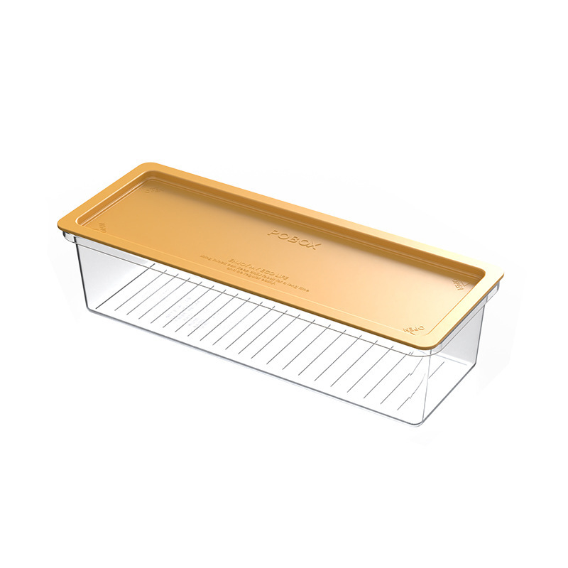 クロスボーダーの乾物の麺の収納箱はマイクロ波の長い形の透明な密封箱の台所の香菜のネギの冷蔵庫の新鮮な箱ができます。|undefined