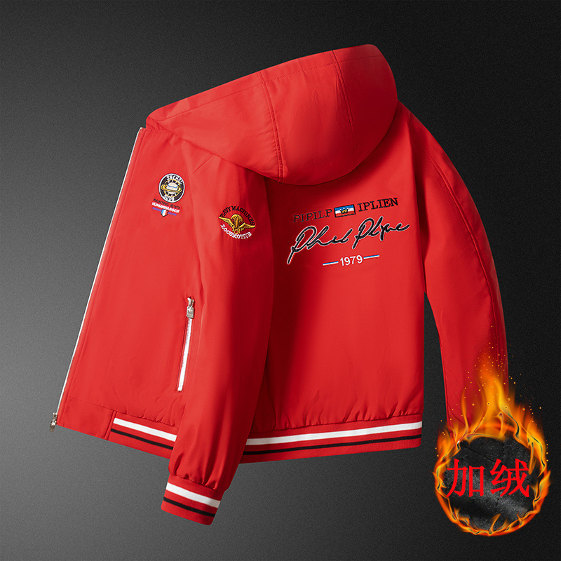 European Trendy Baseball Collar Jacket 2026 Spring and Autumn New Embroidered Slim Fit Trendy Men's Flight Jacket