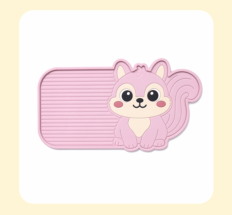 Cross-border car anti-slip mat, high-temperature resistant dashboard organizer, universal cartoon cute armrest box heightening pad, in stock