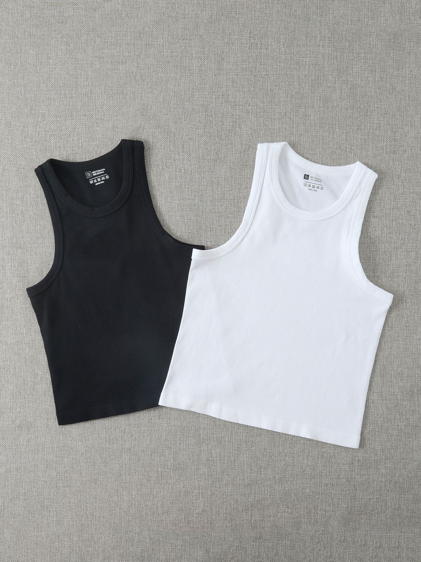 Dames geribde gebreide tanktop slim fit longline camisole voor laagjes_voghion.com