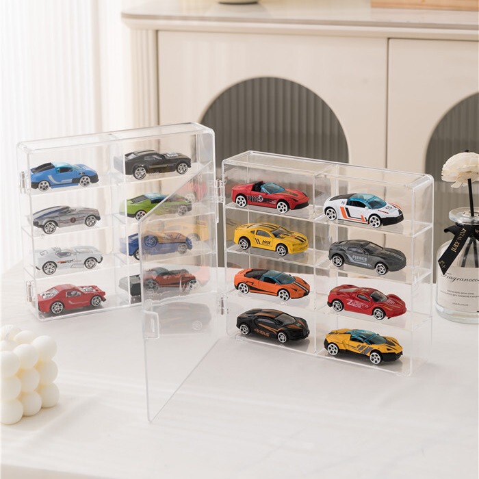 Hot Wheels Storage Box Acrylic Car Model Toy Dust-Proof Display Stand Transparent Kidsren's Domeka Box
