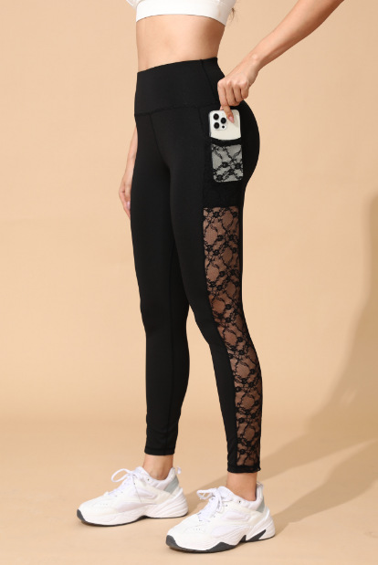 Nuevos pantalones deportivos al aire libre de nueve puntos, pantalones de malla de bolsillo, pantalones de malla de bolsillo, mujeres image 12