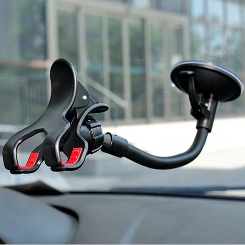 Gooseneck Flexible Car Mount with Suction Cup for Windshield, Bendable Phone Holder for Car, 360-Degree Rotation