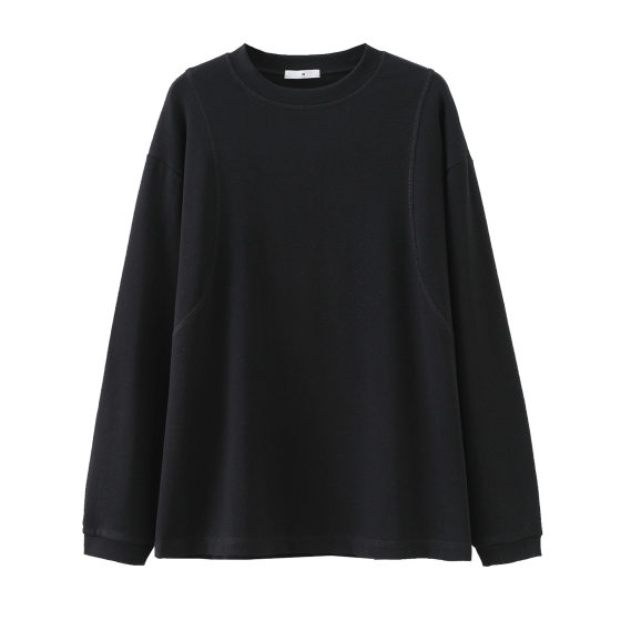 Spring Clothes Women's Pure Cotton White Long-sleeved T-shirt New Shoulder Collar Slim-fit Loose Inner Base Shirt