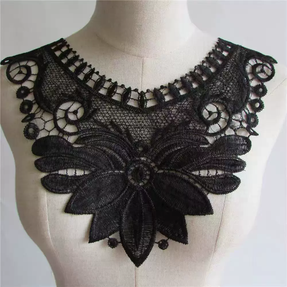 Новый водорастворимый кружевной корсаж из полиэстера и шелка с вышивкой, искусственный воротник, кружевные аксессуары «сделай сам», стерео аксессуары для одежды, кружево