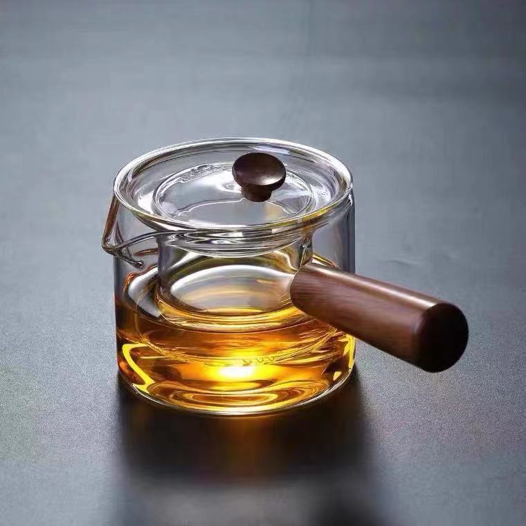 侧把茶壶高硼硅玻璃茶壶煮茶耐高温单壶直觉泡茶壶侧把烧水壶过滤|undefined
