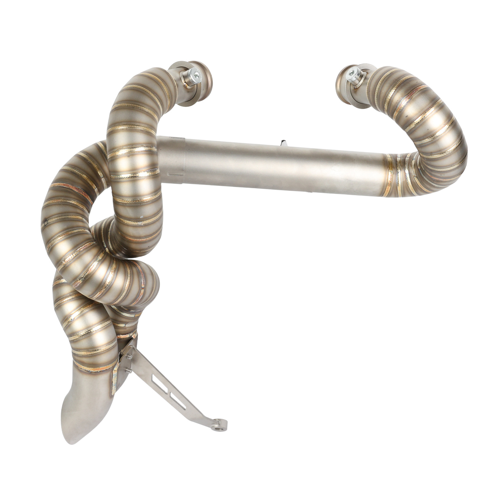 Suitable for Triumph Bobber Modified Retro Motorcycle Twist Exhaust Pipe Stainless Steel Exhaust Pipe Front Exhaust